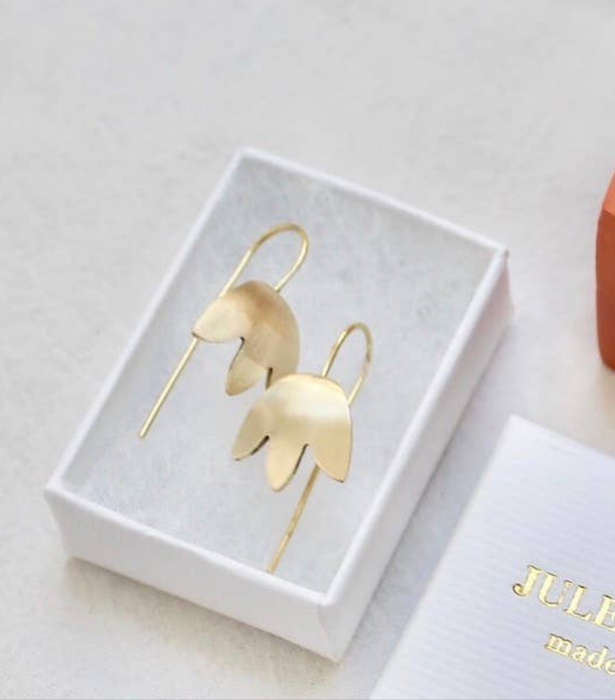 Mini Matisse Earrings In Brass