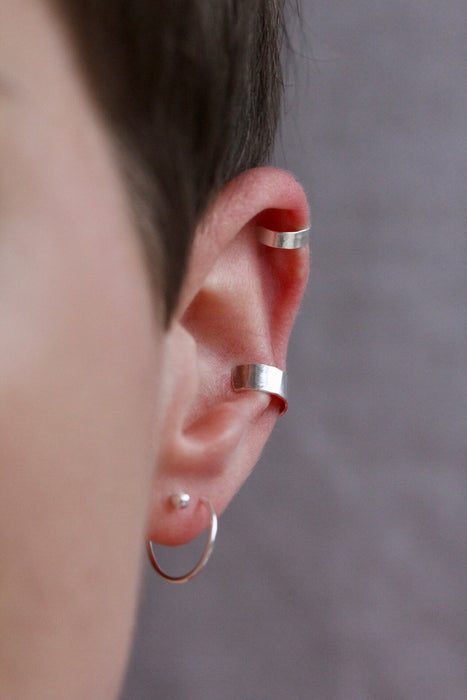 Solid Silver Ear Cuff - Large