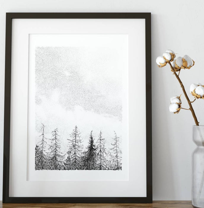 Pine Forest Print - A4