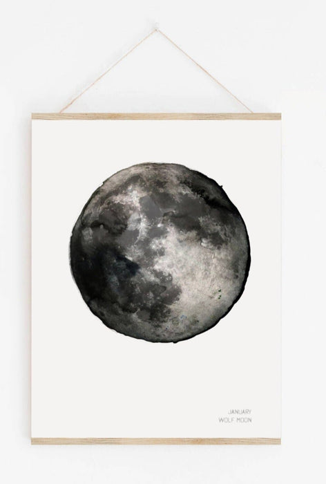 January Wolf Moon Print - A4