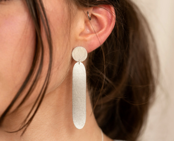 Flow Statement Silver Earrings