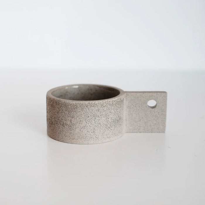 Angular Espresso Cup - Grey with self coloured glaze