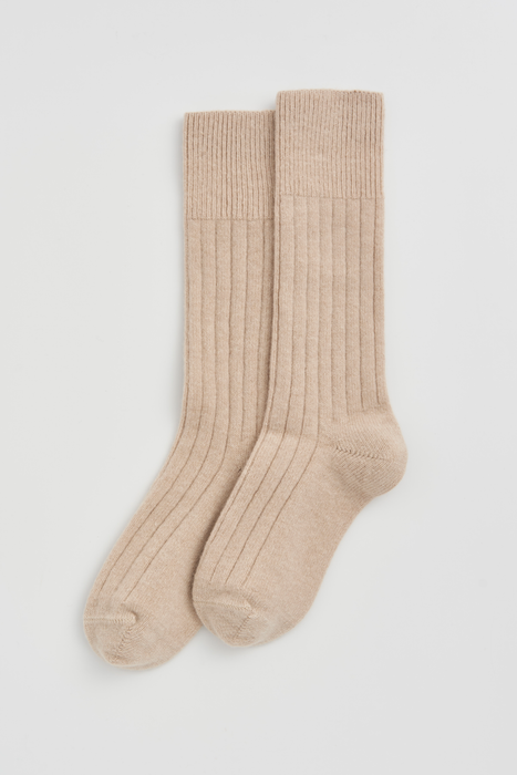 Milky Tea Merino Bed Socks:  Large (UK 9-13)