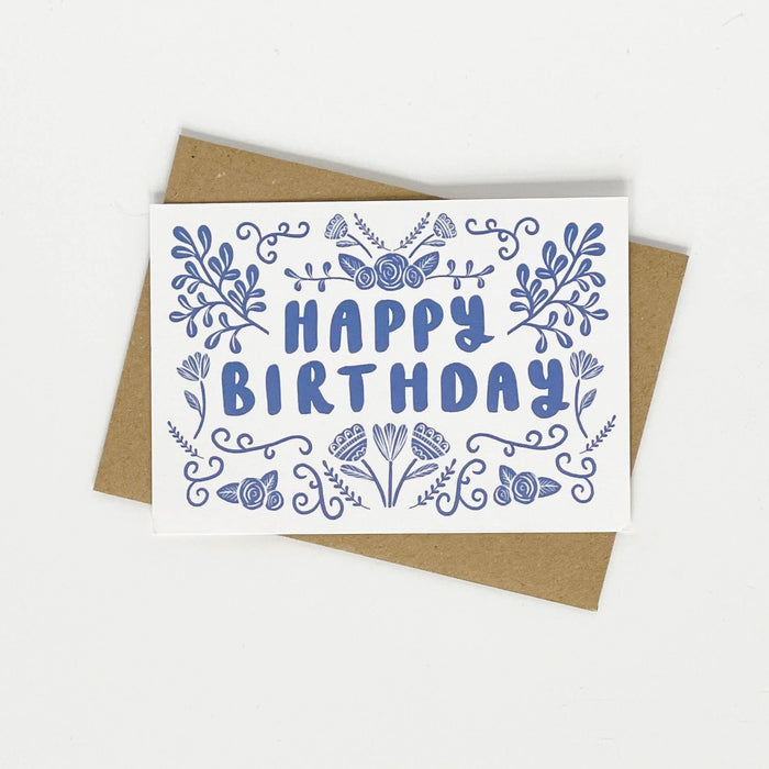 Happy Birthday - Folk Blue