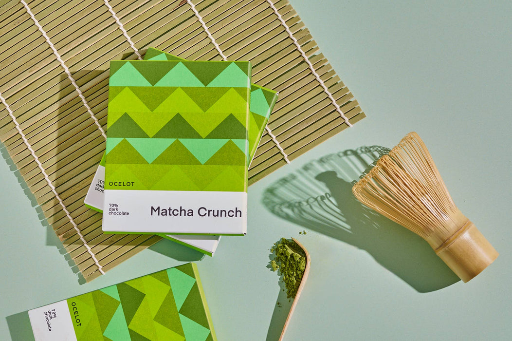 Matcha Crunch - Organic 70% dark chocolate bar, 70g