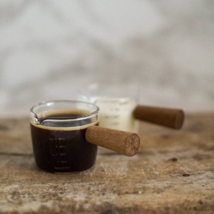 Wooden Handled Glass Server