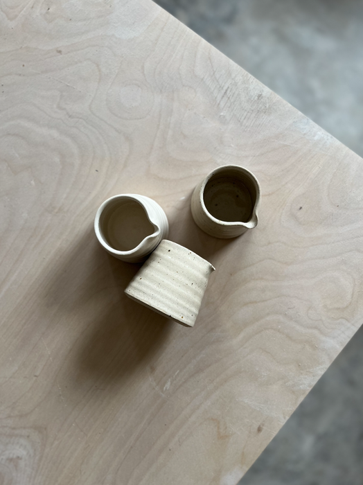 Stoneware Milk Jug: Matt White