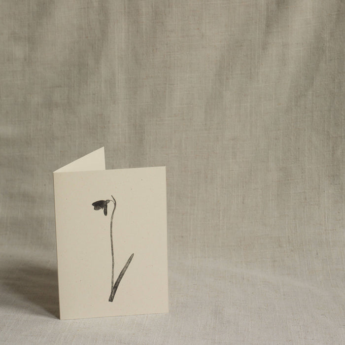Snowdrop Greeting Card A6 Recycled Card 