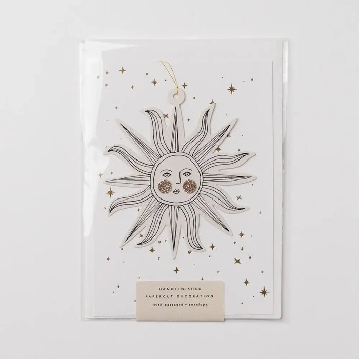 SUNFACE PAPERCUT DECORATION CHRISTMAS HOLIDAY CARD