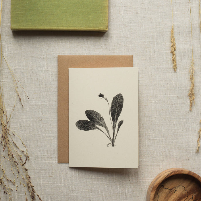 Primrose Flower Greeting Card A6 Recycled Card 