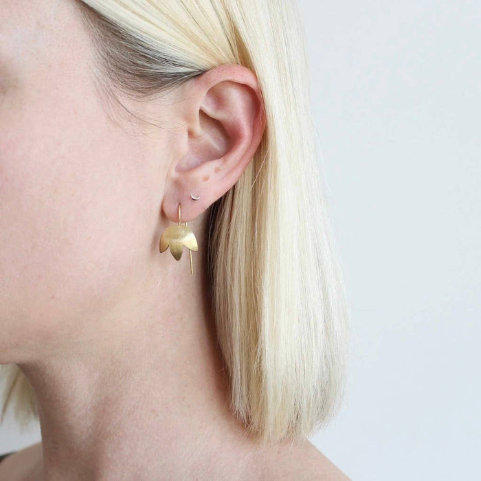 Mini Matisse Earrings In Brass