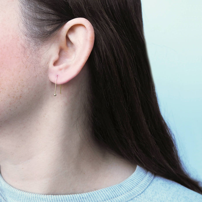 Arc Earrings Gold Small , minimalist U shaped earrings