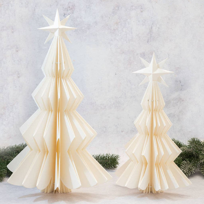 Freestanding Medium White Paper Christmas Tree Ornament