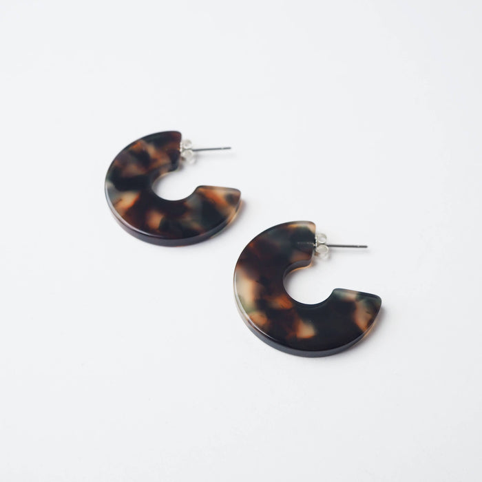 Foret Statement Acetate Resin Hoop Earrings