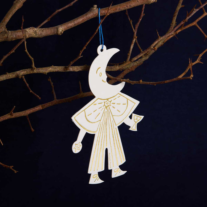 Moon Folk Ornament | Christmas Decoration | Holiday Ornament