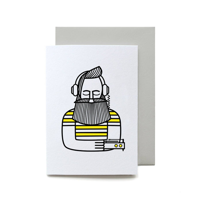 Male Music Lover Mini Card