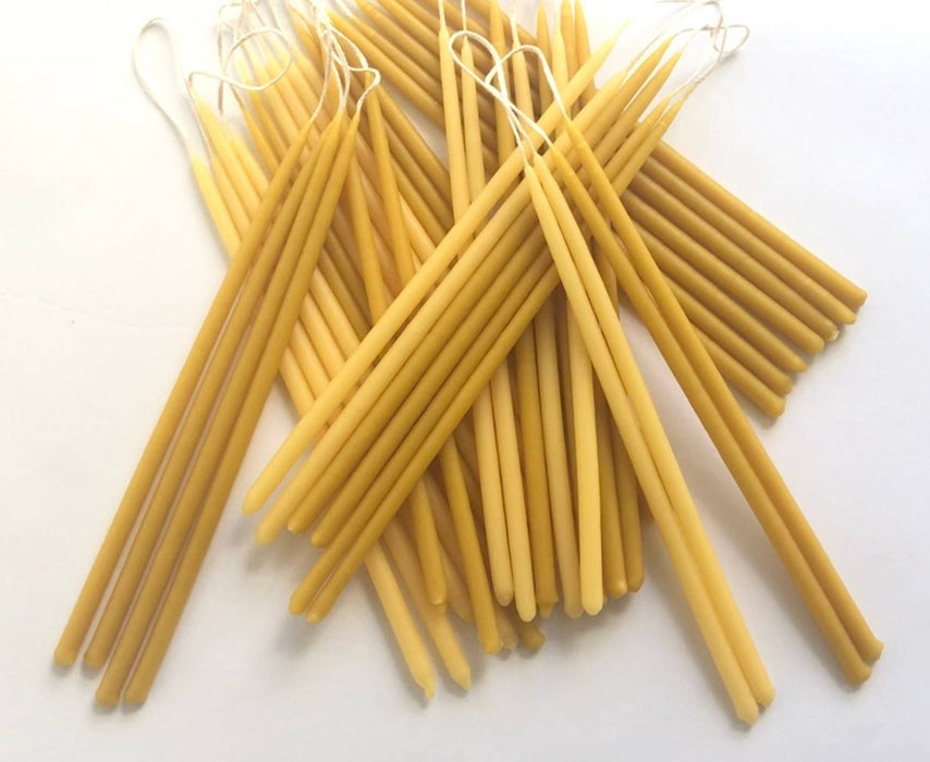 Skinny Beeswax Candles x10