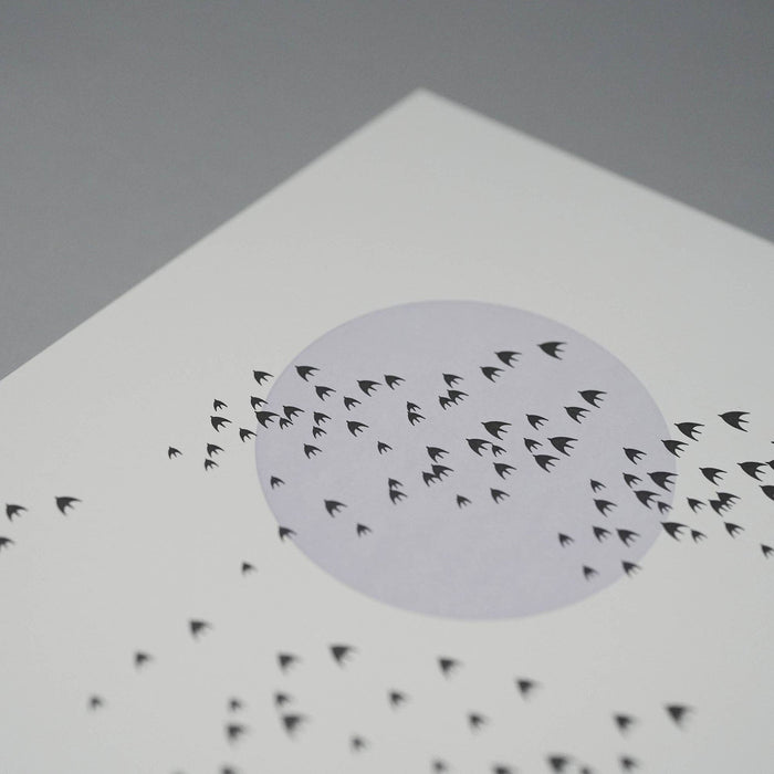 A4 Limited Edition Sky Full of Birds Letterpress Print