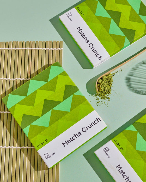 Matcha Crunch - Organic 70% dark chocolate bar, 70g