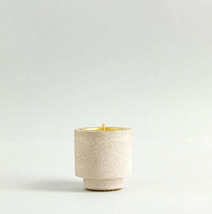 Jesmonite Stackable Tea Light/Candle Holder - Black