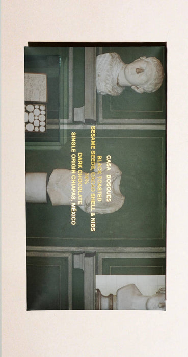 LUXURY CHOCOLATE- BLACK TOASTED SESAME, CACAO SHELL AND NIB