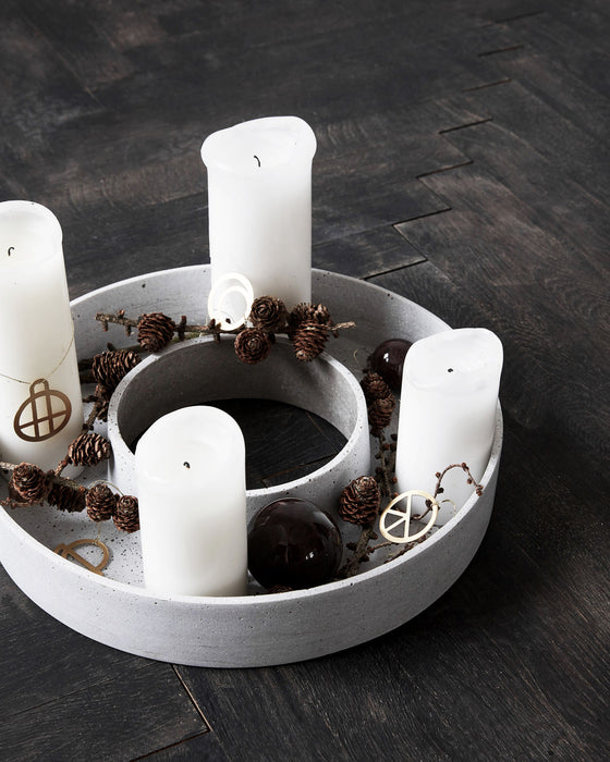 Cement Effect Candle Ring