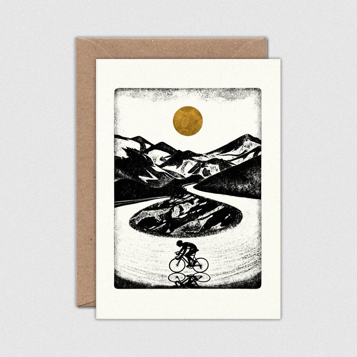 Switchback Individual Card (A6) Cycling Mountains Road