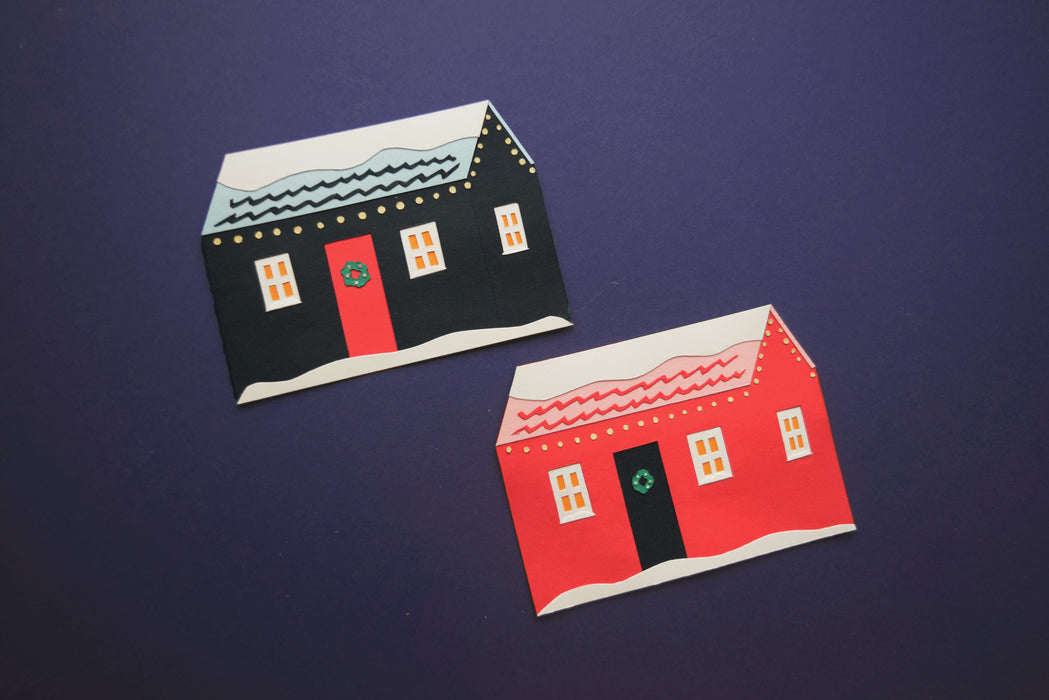 Wee Hoose Festive Card - Dark Navy