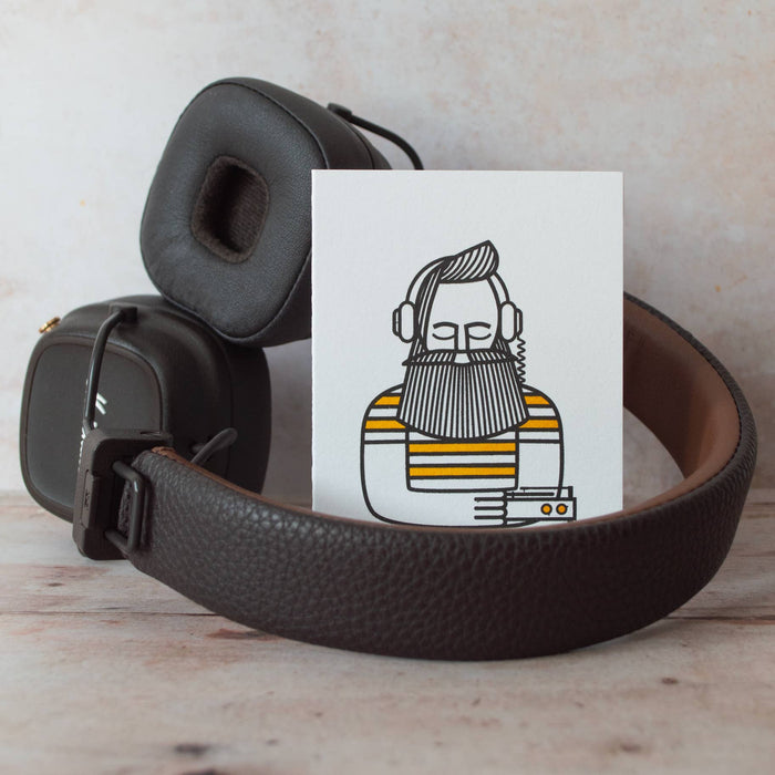 Male Music Lover Mini Card