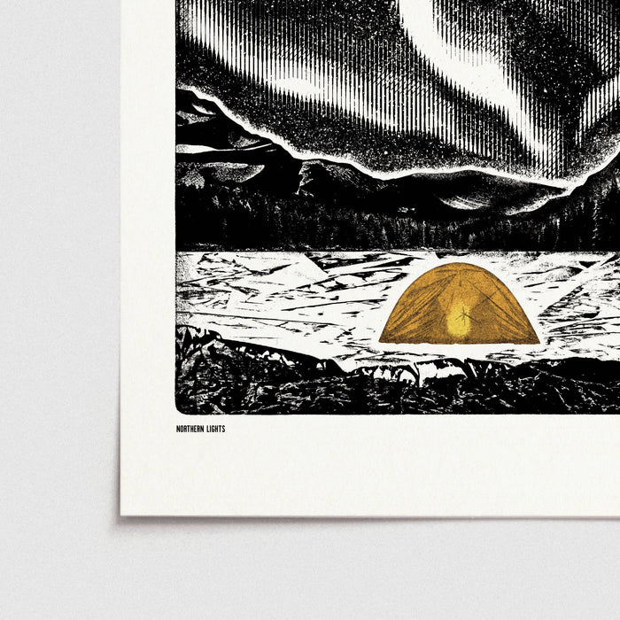 Northern Lights Print A3