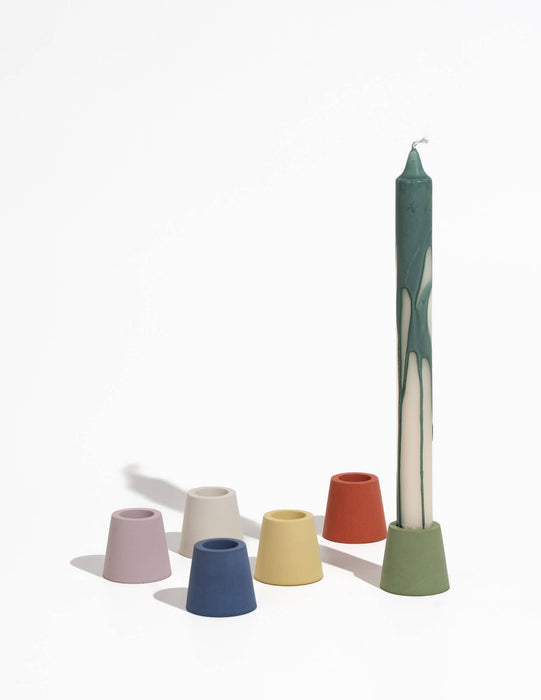Stump Candle Holder Green
