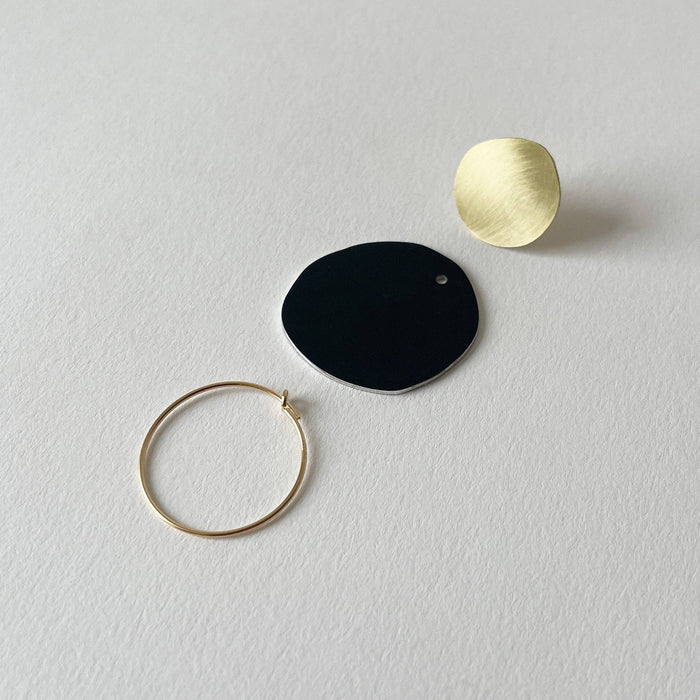 3 in 1 Brass Cast Earrings