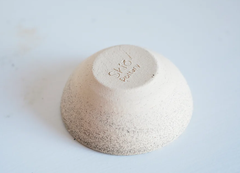 Dip Dish - Ivory/Sea Green