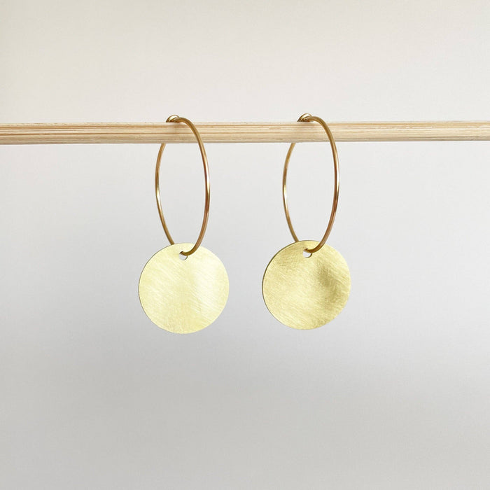 Stack Disc Hoop Earrings