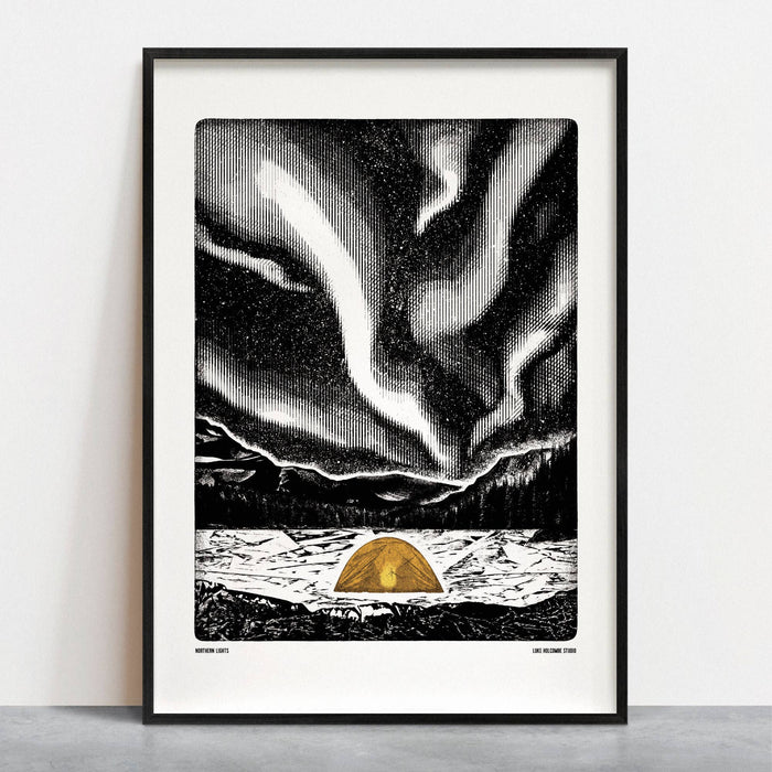 Northern Lights Print A3