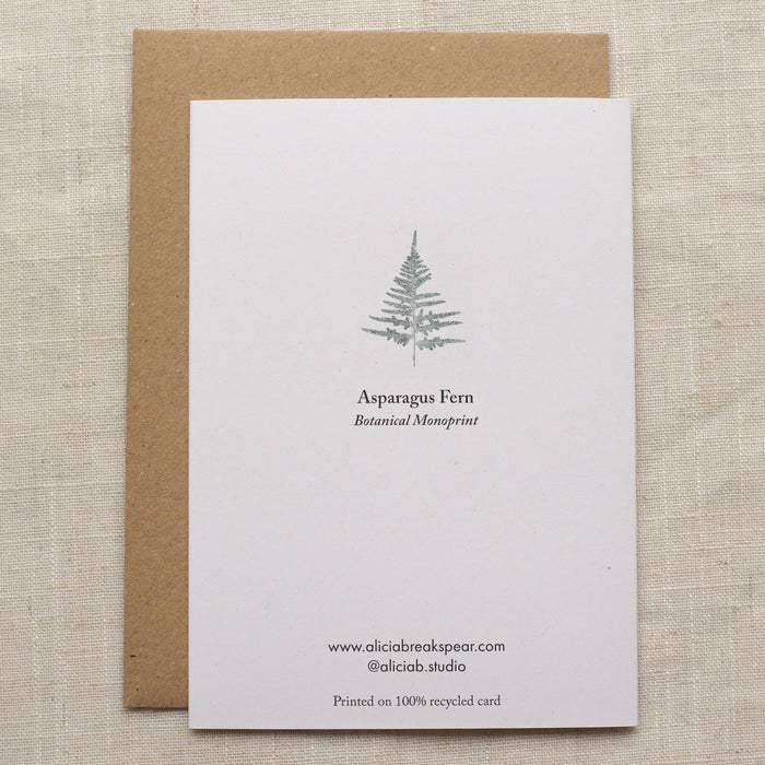 Botanical Fern - Recycled Card 