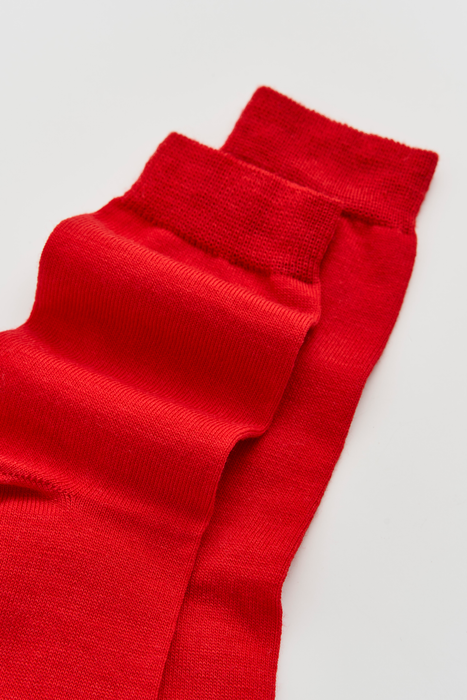 Postbox Red Merino Socks: Large (UK 11-13)