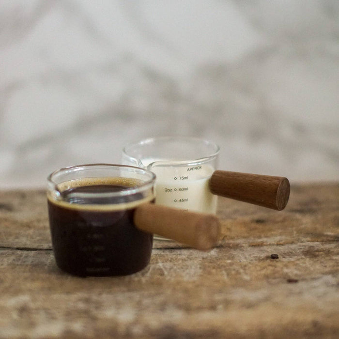 Wooden Handled Glass Server