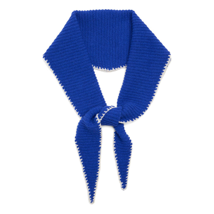 Cobalt Cashmere Diamond Skinny Scarf