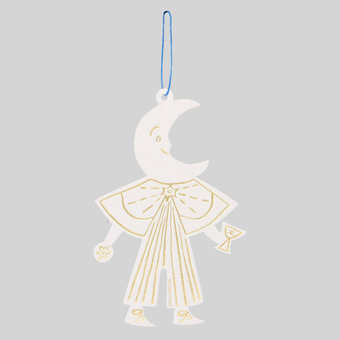 Moon Folk Ornament | Christmas Decoration | Holiday Ornament