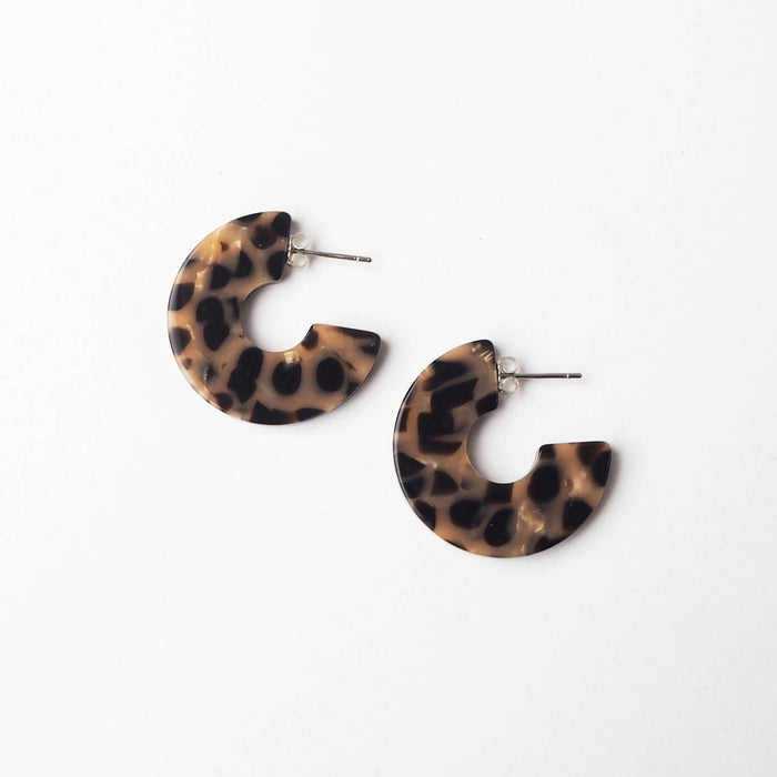 Karamell Statement Acetate Resin Hoop Earrings