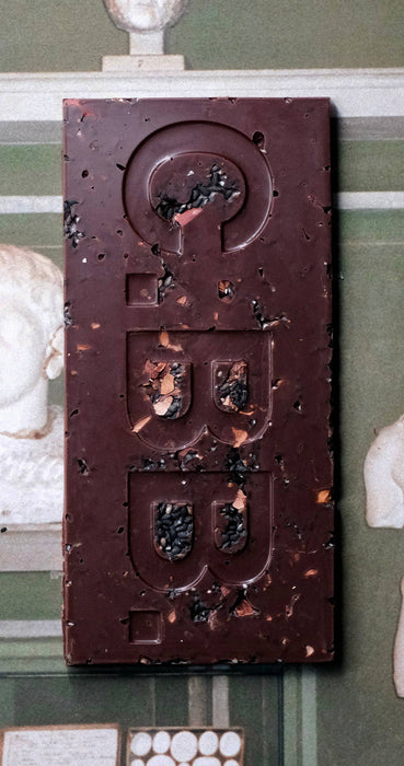 LUXURY CHOCOLATE- BLACK TOASTED SESAME, CACAO SHELL AND NIB