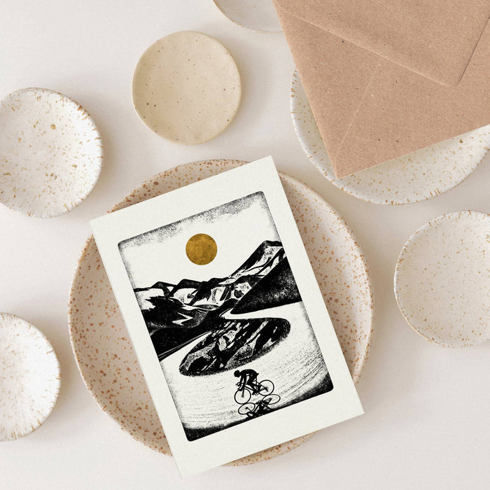 Switchback Individual Card (A6) Cycling Mountains Road