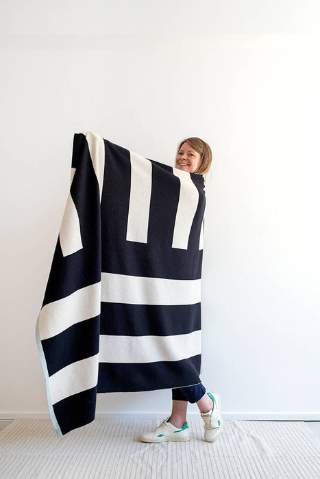 Cotton Knit Throw Blanket - Enkel Mono