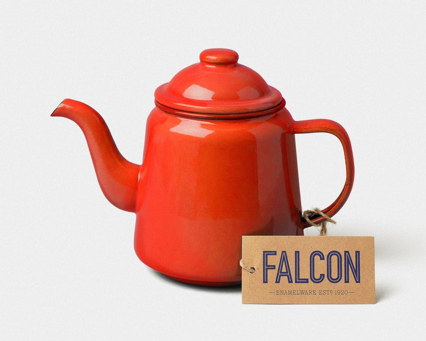 Enamel Teapot: Pillarbox Red