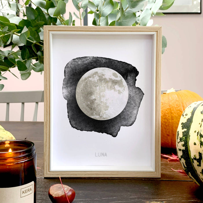 Luna, Full Moon Art Print - A4