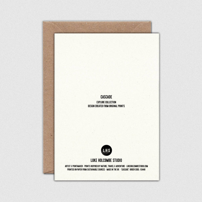 Cascade Individual Card (A6) Waterfall Hiking Landscape