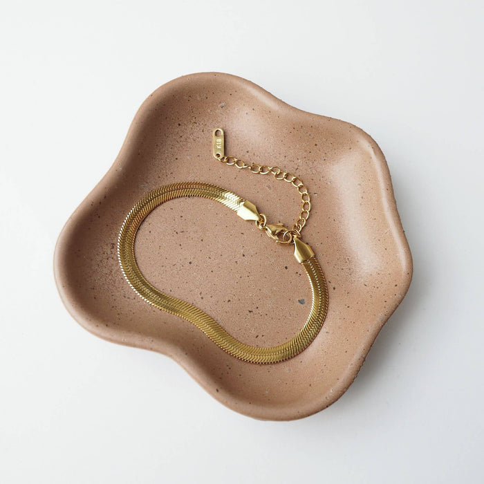 Gold Plated Herringbone Bracelet