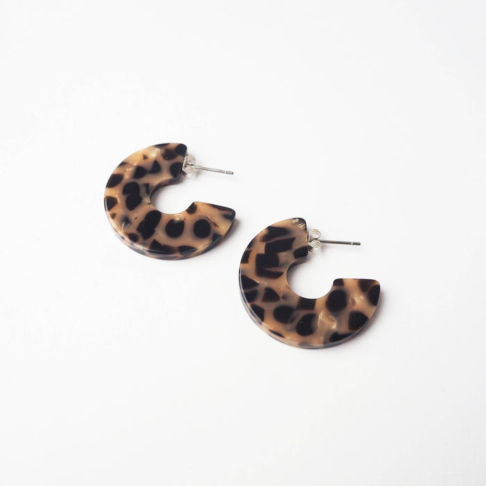 Karamell Statement Acetate Resin Hoop Earrings