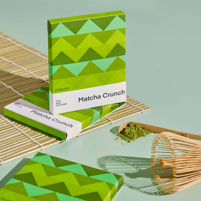 Matcha Crunch - Organic 70% dark chocolate bar, 70g